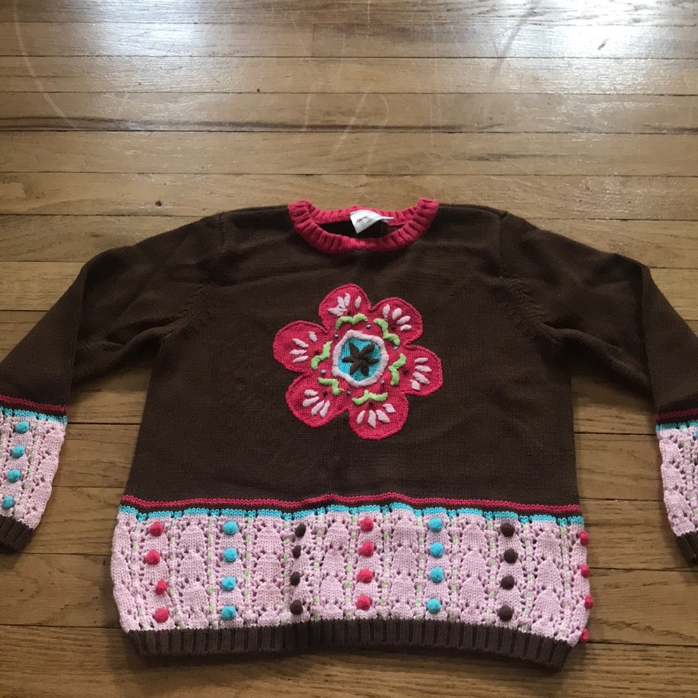 Hanna Andersson Kid's Cotton Flower Sweater
